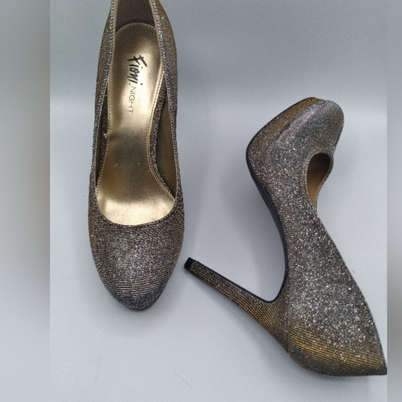 Fioni Night | "Holly"  sparkle gold/silver heels - Picture 3 of 9